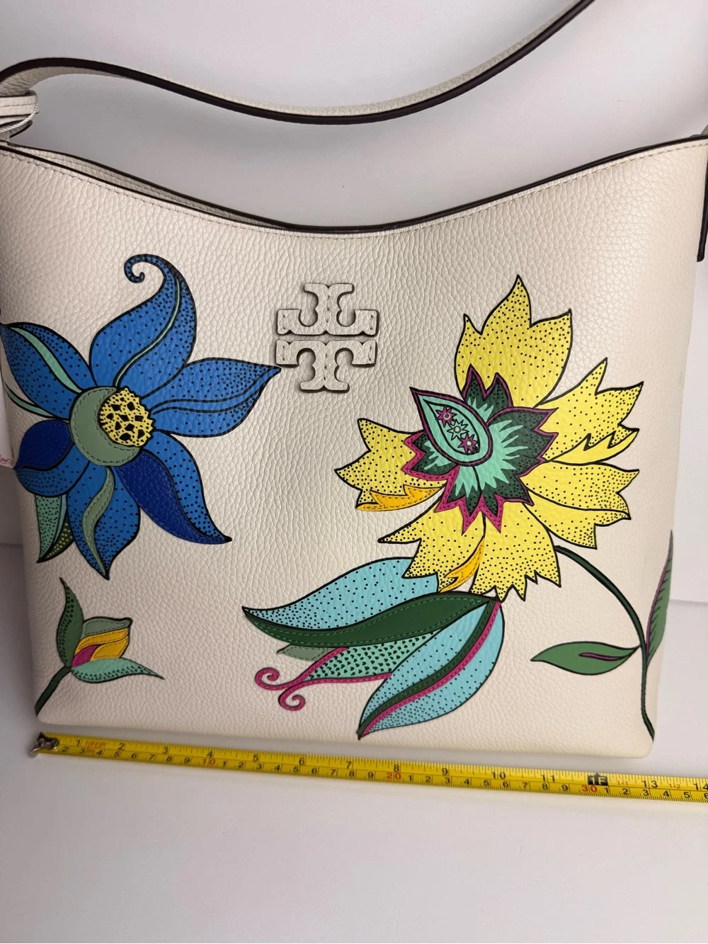 Tory Burch Thea Appliqué Hobo Bag – New Ivory / Love Floral